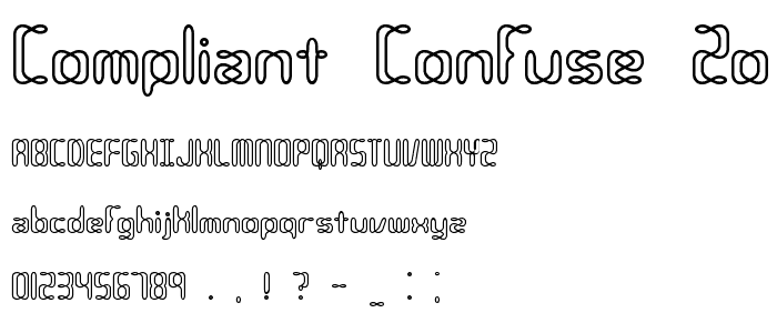 Compliant Confuse 2o -BRK- font